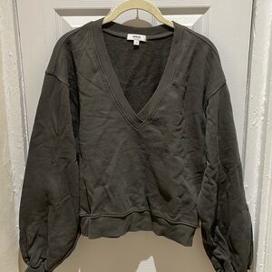 Agolde low vneck balloon sleeve sweatshirt